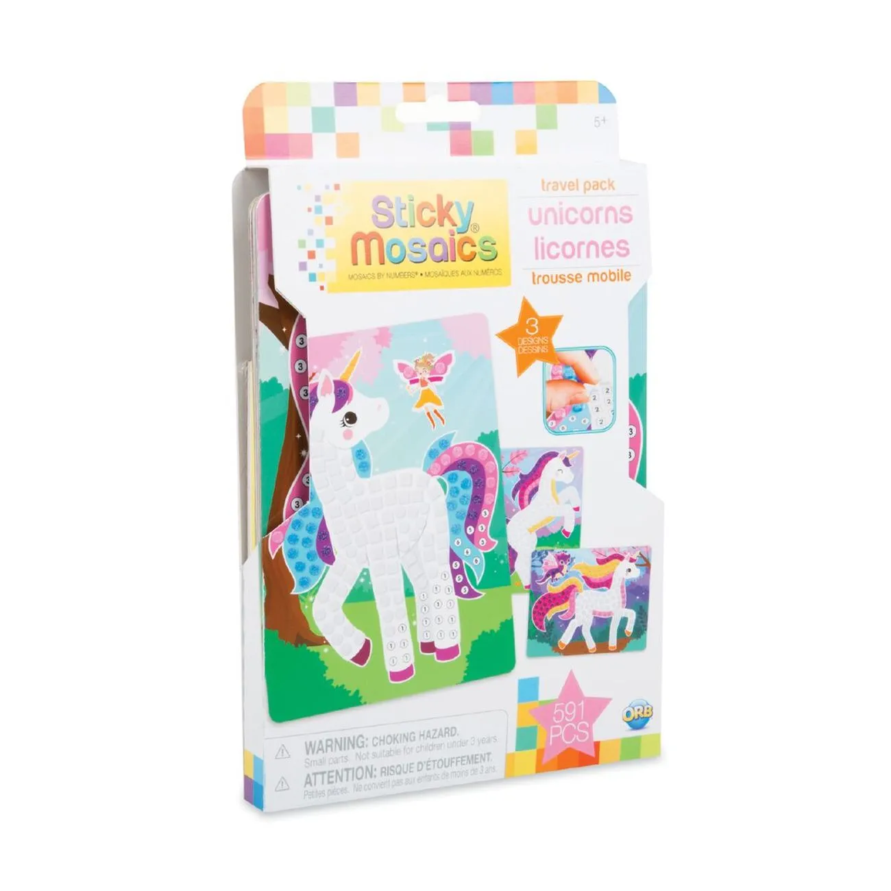 Orb Sticky Mosaics Travel Pack Unicorns