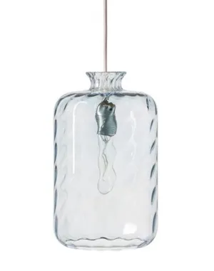 Outlet Pillar Pendant - Clear glass - Silver Fitting