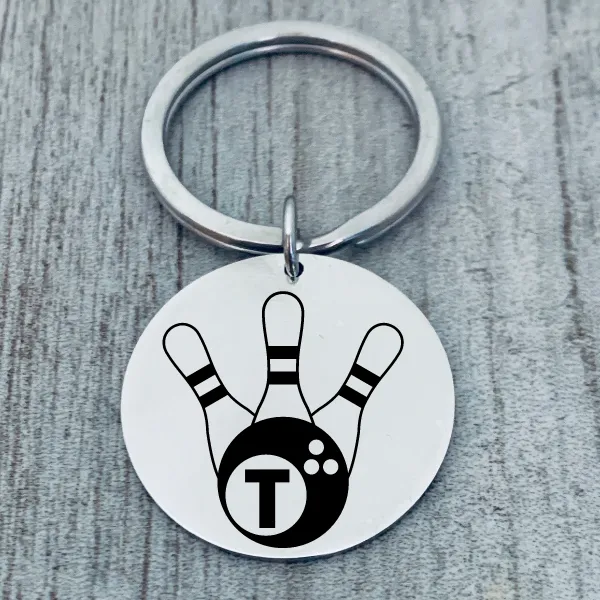 Personalized Bowling Keychain