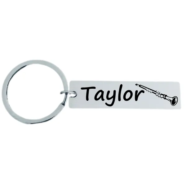 Personalized Clarinet Keychain