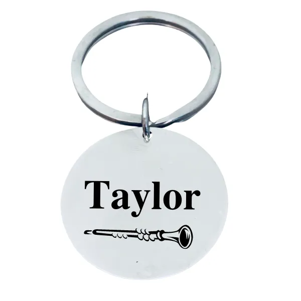 Personalized Clarinet Keychain