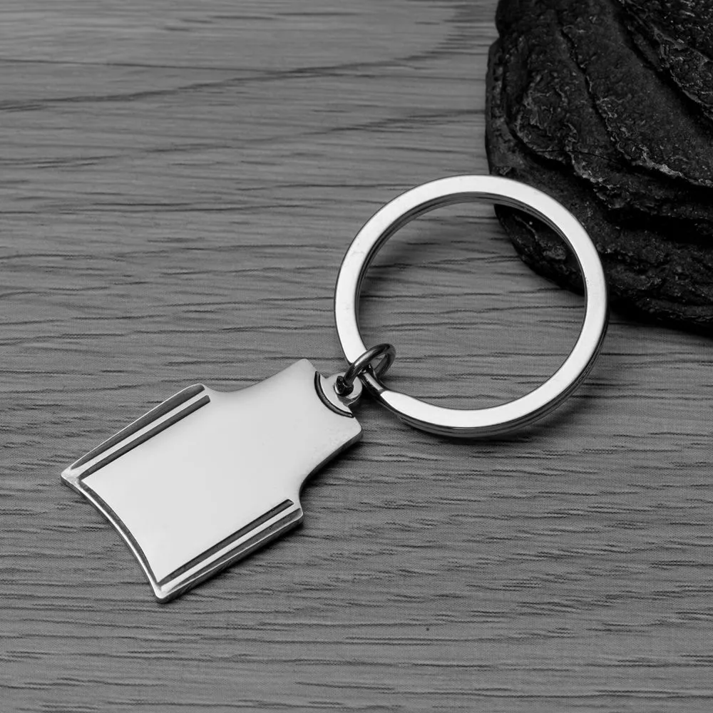 Personalized Engraved Basketball Jersey Keychain