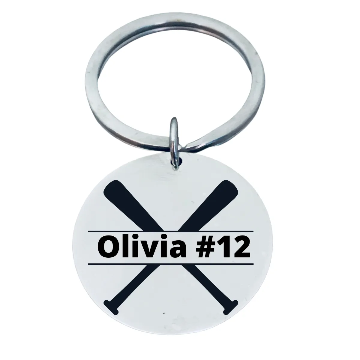 Personalized Engraved Softball Bat Keychain