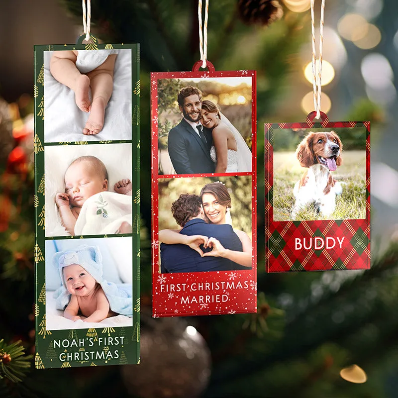 Personalized Photo Token Christmas Ornament