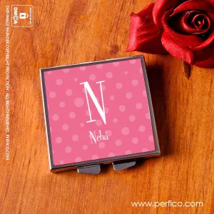 Polka © Personalized Square Pocket Mirror