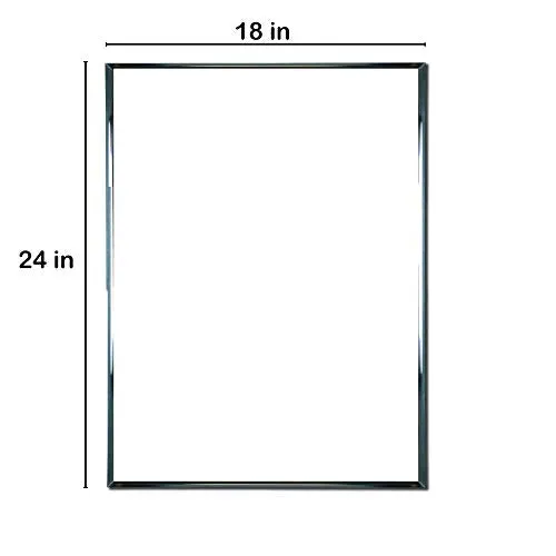 Quality Glass Frameless Decorative Bathrooms Glass Round Wall Mount Mirror ( Size 18 X 24 Inch, Transparent, Medium, MY-89M8-3OYK)