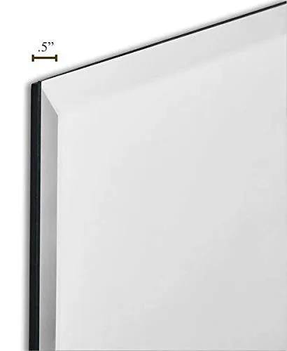 Quality Glass Frameless Glass Wall Mount Mirror (Silver, 12 x 18 Inch)