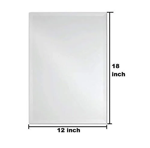 Quality Glass Frameless Glass Wall Mount Mirror (Silver, 12 x 18 Inch)