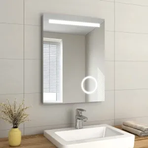 Quality Glass Rectangular LED Mirror for Bathroom - 18 x 24 Inch with Back Light, Touch Sensor, and 3 Light Effects LED 41