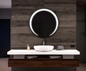 Quality Glass Round LED Mirror for Bathroom - 24 x 24 Inch with Back Light, Imported Touch Sensor   Dimmer, White Light, Cool Day Light, Warm Light - Total 3 Light Effects