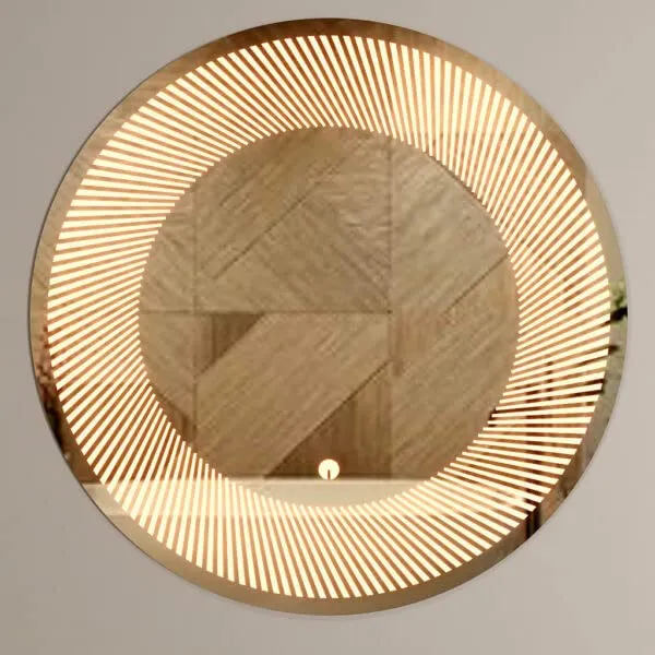 Quality Glass Round LED Mirror for Bathroom - 24 x 24 Inch with Back Light, Touch Sensor, and 3 Light Effects LED 16