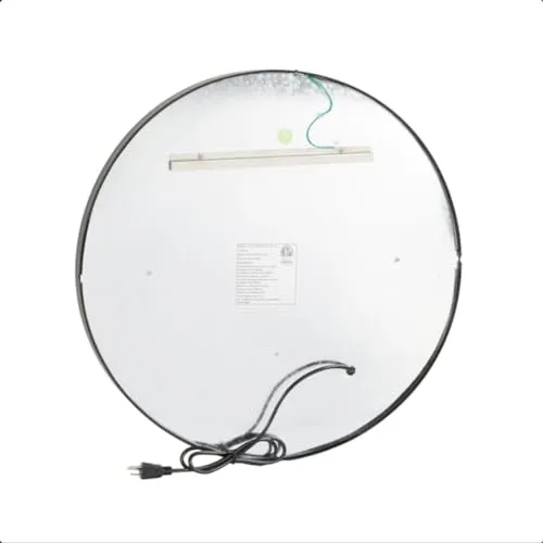 Quality Glass Round LED Mirror for Bathroom - 24 x 24 Inch with Back Light, Touch Sensor, and 3 Light Effects LED 73