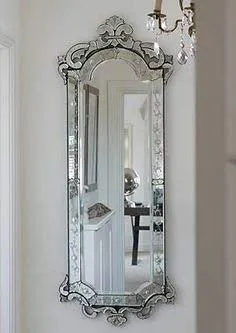 Quality Glass Venetian Mirror for Living Room 26"X60" Inches Vm 106, Silver