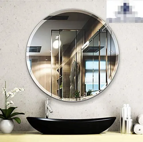 Quality Mirrors Glass Frameless Round Mirror (20 x 20 inch, Multicolour)