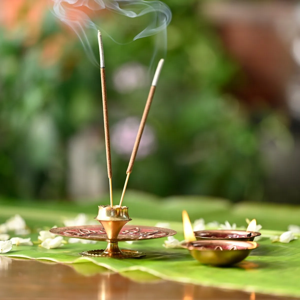 Red Handcrafted Copper Incense Stick