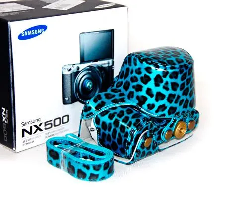 Retro Leopard Samsung Smart Camera NX500 Leather Case