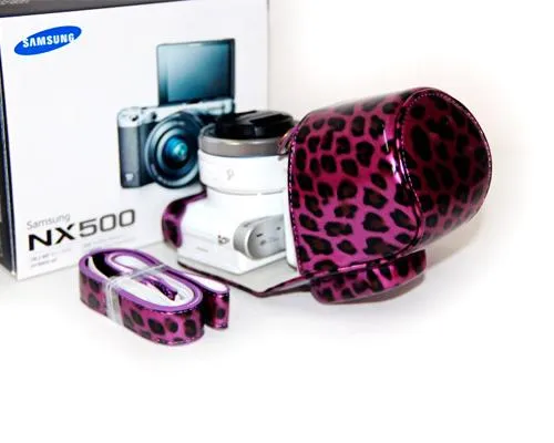 Retro Leopard Samsung Smart Camera NX500 Leather Case