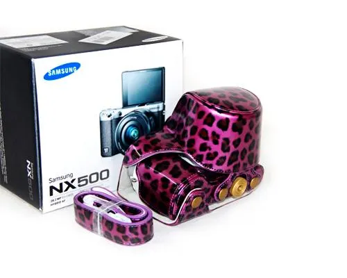 Retro Leopard Samsung Smart Camera NX500 Leather Case