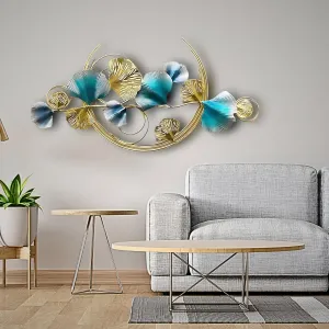 RHD Floral Art Metal Abstract/Wall Sculptures/Wall hanging/Wall art Multicolor for home decoration/Living Room/office/cafe/Bedroom (44x02x21 INCH)