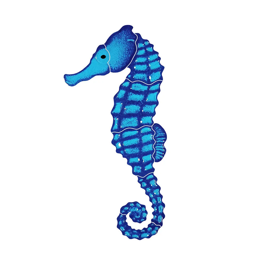 Seahorse Left - Blue - Pool Mosaic