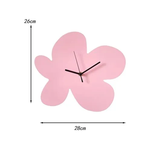 SECRET DESIRE Nordic Minimalist Flower Clock Desk Clock for Kitchen Coffee Shop Restaurant