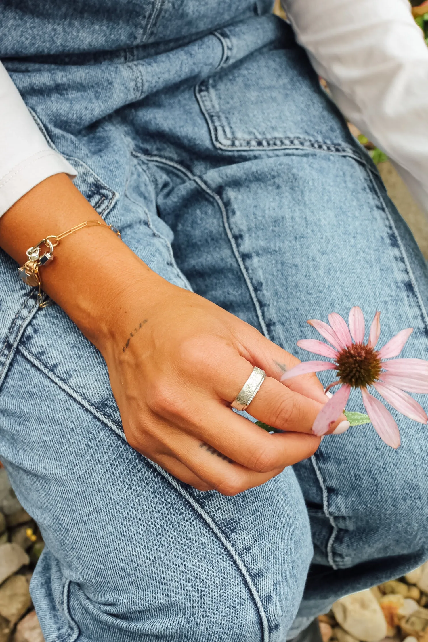 Silver Textured Ring