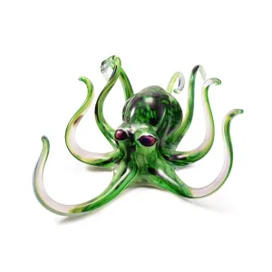 Small Spring Green Glass Octopus