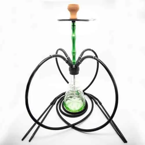 Speckle Glass Zinc Alloy Metal Hookah