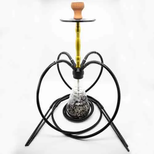 Speckle Glass Zinc Alloy Metal Hookah