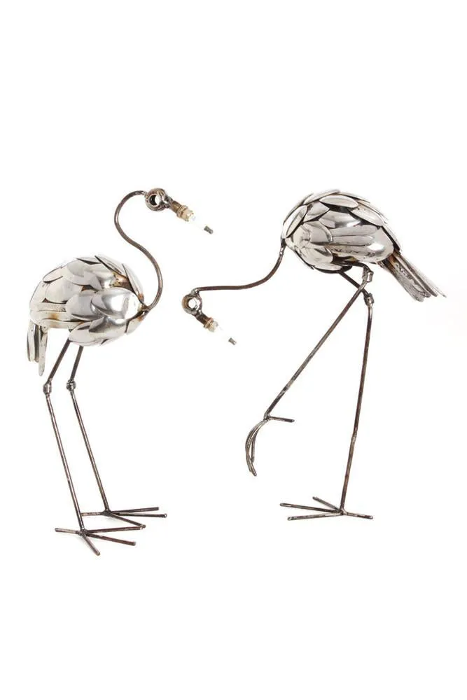 Spoonbill Bird||Handcrafted Recycled Metal Sculpture