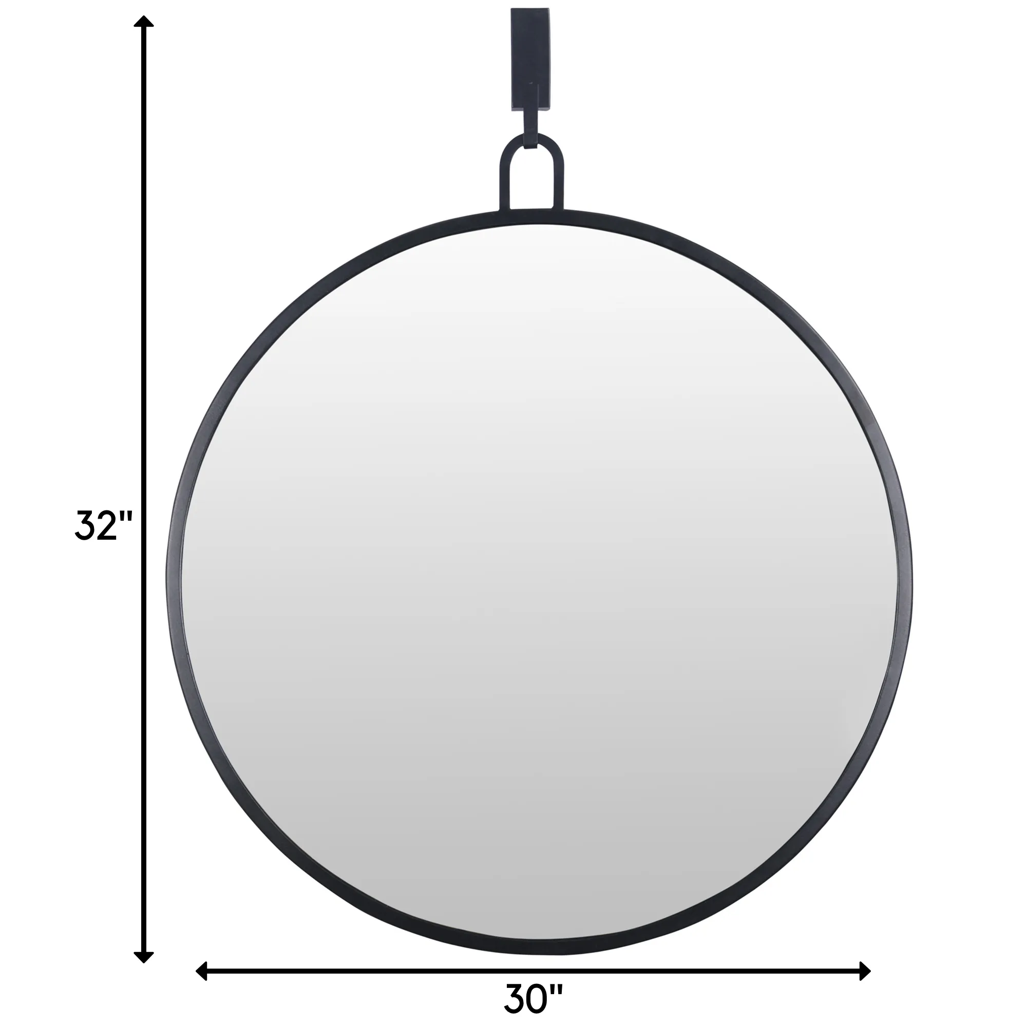 Stopwatch 407A01BL 30-Inch Round Mirror - Black