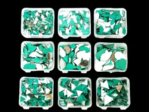 Teraiya's 9 Types of Mirrors with Free Storage Box (900 pcs) for Lippan Art and Art Craft Work