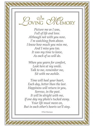 The Grandparent Gift Co. In Loving Memory Picture Frame Loss of Loved One Silver