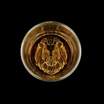 The Lion Whiskey Glass