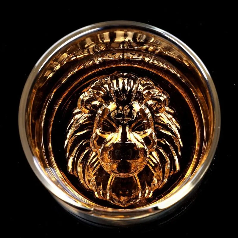 The Lion Whiskey Glass