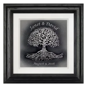 Tree of Life with Custom Text — Framed 12 x 12