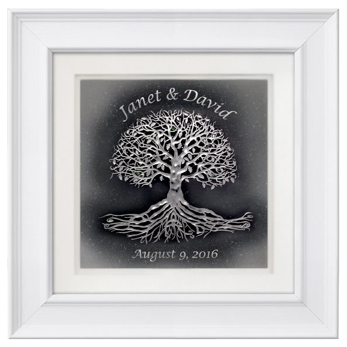 Tree of Life with Custom Text — Framed 12 x 12