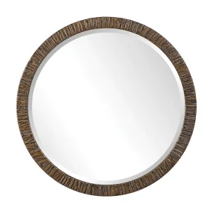 Uttermost Wayde Gold Bark Round Mirror