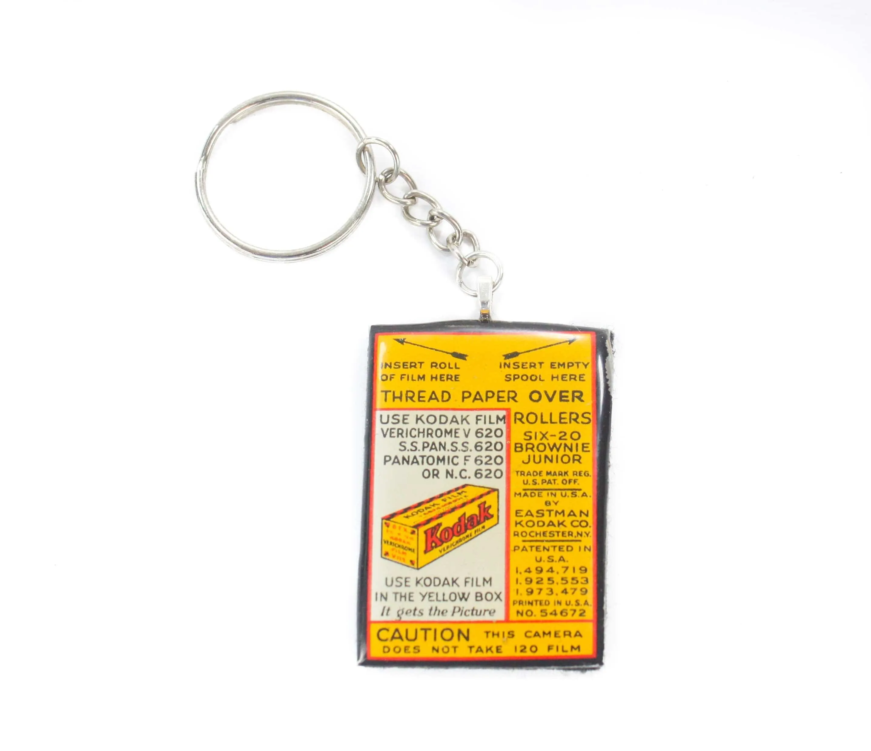 Vintage Kodak 620 Roll Film Keychain, Style 2, unique gifts for him and her, Photographer gift