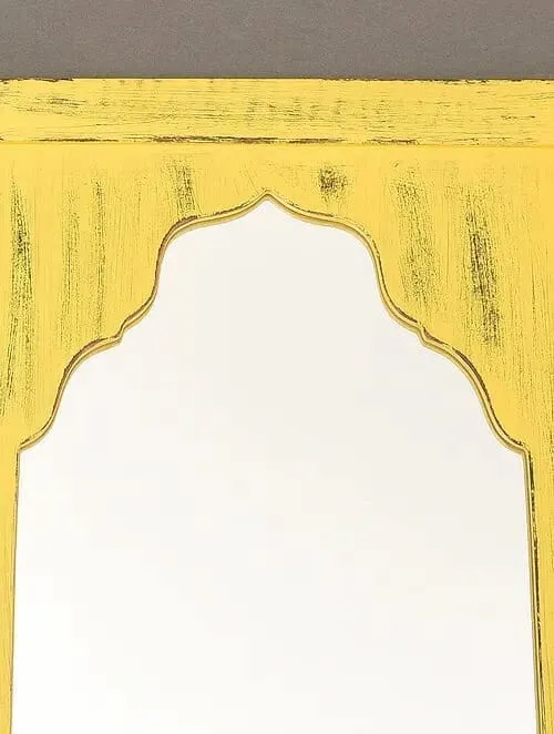 Yellow Mehrab Mirror Frame