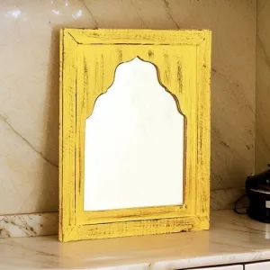 Yellow Mehrab Mirror Frame