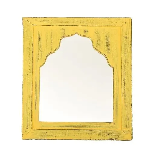 Yellow Mehrab Mirror Frame